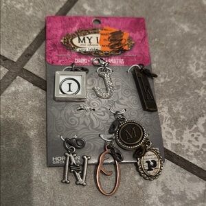 Charm Set - Silver, Gold, and Black letters